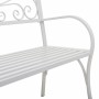 Bench Alexandra House Living White Iron 53 x 91 x 153 cm