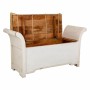 Bench Alexandra House Living White Cotton Mango wood 42 x 63 x 120 cm