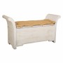 Banc Alexandra House Living Blanc Coton Bois de manguier 42 x 63 x 120 cm