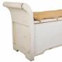 Bench Alexandra House Living White Cotton Mango wood 42 x 63 x 120 cm