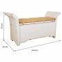 Bench Alexandra House Living White Cotton Mango wood 42 x 63 x 120 cm