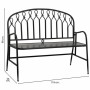 Bench Alexandra House Living Black Metal 56 x 98 x 118 cm