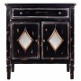 Console Alexandra House Living Black Metal Glass Fir wood MDF Wood 36 x 88 x 80 cm