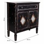 Console Alexandra House Living Noir Métal verre Bois d'épicéa Bois MDF 36 x 88 x 80 cm