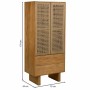 Cupboard Alexandra House Living Brown Rope Fir wood Paolownia wood 45 x 170 x 80 cm 45 x 170 x 75 cm