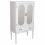 Cupboard Alexandra House Living White Glass Fir wood MDF Wood 12 x 140 x 80 cm