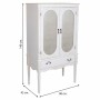 Cupboard Alexandra House Living White Glass Fir wood MDF Wood 12 x 140 x 80 cm