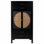 Armoire Alexandra House Living Noir Rotin Bois d'épicéa Bois MDF 40 x 135 x 70 cm