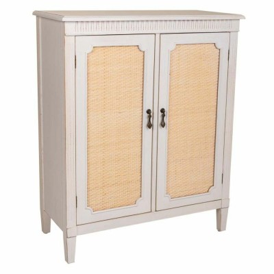 Hall Alexandra House Living White Rattan Fir wood MDF Wood 36 x 95 x 78 cm