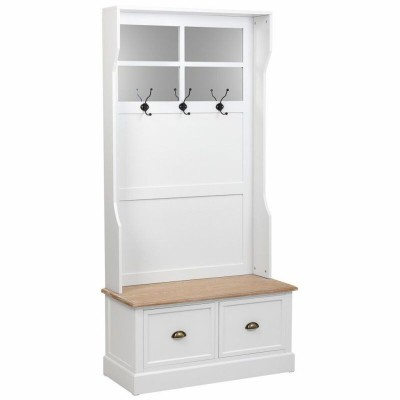 Hall Table with Drawers Alexandra House Living White Brown Zinc Alloy MDF Wood 39 x 184 x 92 cm