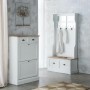 Hall Table with Drawers Alexandra House Living White Brown Zinc Alloy MDF Wood 39 x 184 x 92 cm