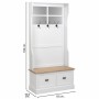 Hall Table with Drawers Alexandra House Living White Brown Zinc Alloy MDF Wood 39 x 184 x 92 cm