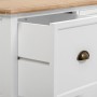 Hall Table with Drawers Alexandra House Living White Brown Zinc Alloy MDF Wood 39 x 184 x 92 cm