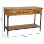 Hall Table with Drawers Alexandra House Living Brown Metal Fir wood MDF Wood 40 x 80 x 122 cm