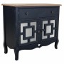 Hall Table with Drawers Alexandra House Living Black Glass Fir wood MDF Wood 36 x 72 x 83 cm