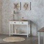 Hall Table with Drawers Alexandra House Living White Brown Zinc Alloy MDF Wood 40 x 78 x 100 cm