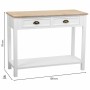 Hall Table with Drawers Alexandra House Living White Brown Zinc Alloy MDF Wood 40 x 78 x 100 cm