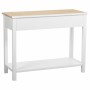 Hall Table with Drawers Alexandra House Living White Brown Zinc Alloy MDF Wood 40 x 78 x 100 cm