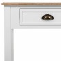 Hall Table with Drawers Alexandra House Living White Brown Zinc Alloy MDF Wood 40 x 78 x 100 cm