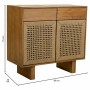 Hall Table with Drawers Alexandra House Living Brown Rope Fir wood Paolownia wood 36 x 75 x 80 cm