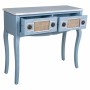 Hall Table with Drawers Alexandra House Living Blue Rattan Fir wood MDF Wood 33 x 77 x 90 cm