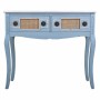 Hall Table with Drawers Alexandra House Living Blue Rattan Fir wood MDF Wood 33 x 77 x 90 cm