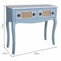 Hall Table with Drawers Alexandra House Living Blue Rattan Fir wood MDF Wood 33 x 77 x 90 cm