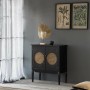 Hall Alexandra House Living Black Rattan Fir wood MDF Wood 38 x 90 x 80 cm