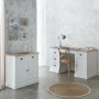 Hall Table with Drawers Alexandra House Living White Brown Zinc Alloy MDF Wood 39 x 80 x 82 cm