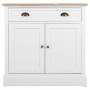 Hall Table with Drawers Alexandra House Living White Brown Zinc Alloy MDF Wood 39 x 80 x 82 cm