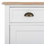 Hall Table with Drawers Alexandra House Living White Brown Zinc Alloy MDF Wood 39 x 80 x 82 cm