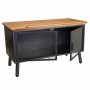 Meuble d'Appoint Alexandra House Living Marron Noir Gris verre Fer Bois d'épicéa 42 x 55 x 94 cm