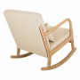 Rocking chair Alexandra House Living Cream Rubber Cotton Linen Wood 88 x 78 x 66 cm