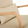 Rocking chair Alexandra House Living Cream Rubber Cotton Linen Wood 88 x 78 x 66 cm