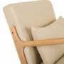 Chaise à bascule Alexandra House Living Crème Caoutchouc Coton Lin Bois 88 x 78 x 66 cm