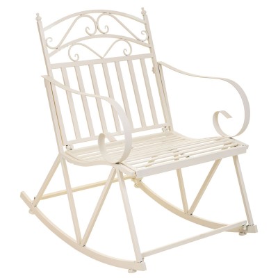 Chaise à bascule Alexandra House Living Blanc Fer 24 x 45 x 24 cm