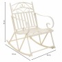 Chaise à bascule Alexandra House Living Blanc Fer 24 x 45 x 24 cm