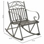 Rocking chair Alexandra House Living Brown Iron 24 x 45 x 24 cm