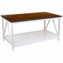 Centre Table Alexandra House Living White Paolownia wood MDF Wood 53 x 46 x 92 cm