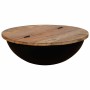 Table Basse Alexandra House Living Noir Fer Bois de manguier 86 x 30 x 86 cm