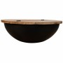 Centre Table Alexandra House Living Black Iron Mango wood 86 x 30 x 86 cm