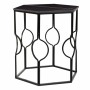 Set of 2 tables Alexandra House Living Black Iron MDF Wood 39 x 57 x 39 cm