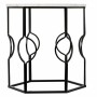 Set of 2 tables Alexandra House Living White Iron MDF Wood 39 x 57 x 39 cm