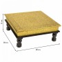 Side table Alexandra House Living Golden Aluminium MDF Wood 38 x 12 x 38 cm