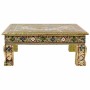 Side table Alexandra House Living Golden Aluminium MDF Wood 38 x 14 x 38 cm