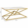 Centre Table Alexandra House Living Gold Metal Paper Iron MDF Wood 60 x 45 x 110 cm