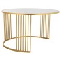 Centre Table Alexandra House Living Gold Iron Mirror MDF Wood 80 x 48 x 80 cm