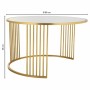 Centre Table Alexandra House Living Gold Iron Mirror MDF Wood 80 x 48 x 80 cm