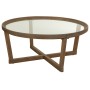 Centre Table Alexandra House Living Brown Iron Fir wood Tempered glass 100 x 43 x 100 cm