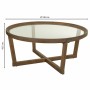 Table Basse Alexandra House Living Marron Fer Bois d'épicéa Verre trempé 100 x 43 x 100 cm